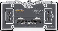 Cruiser Accessories 22330 License Plate Frame - Eagle, Chrome-Plated Plastic