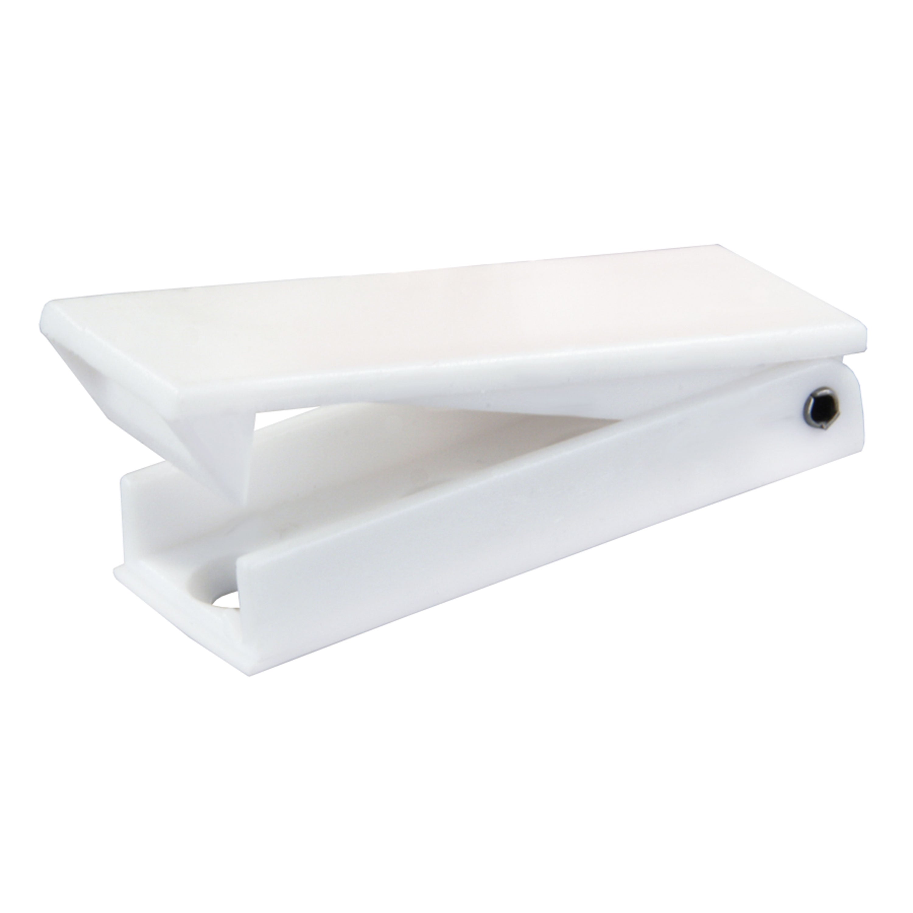 JR Products 10355 Squared Baggage Door Catch - White, Pack of 2