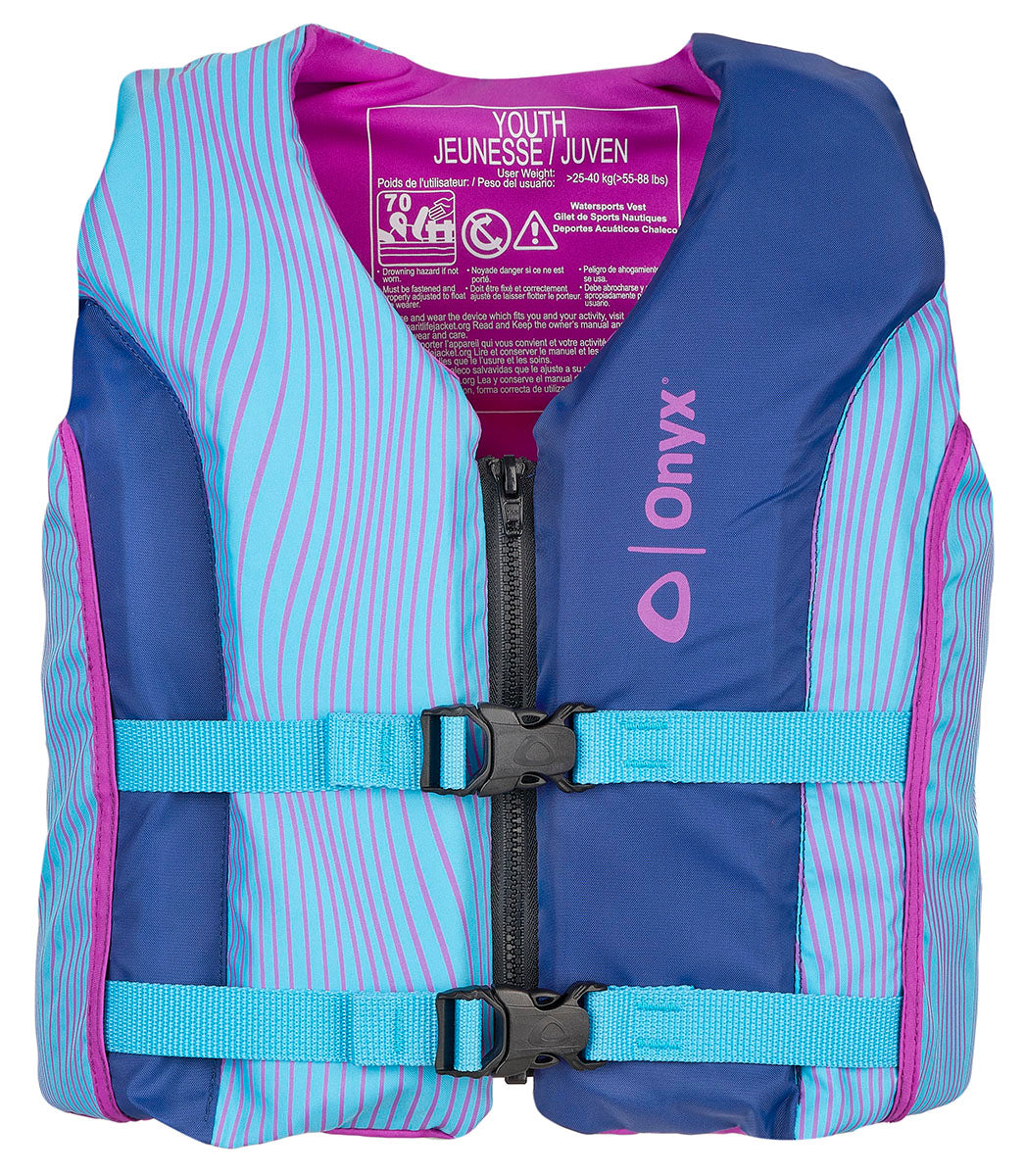 Onyx 121000-505-002-21 Youth Paddle Vest - Aqua