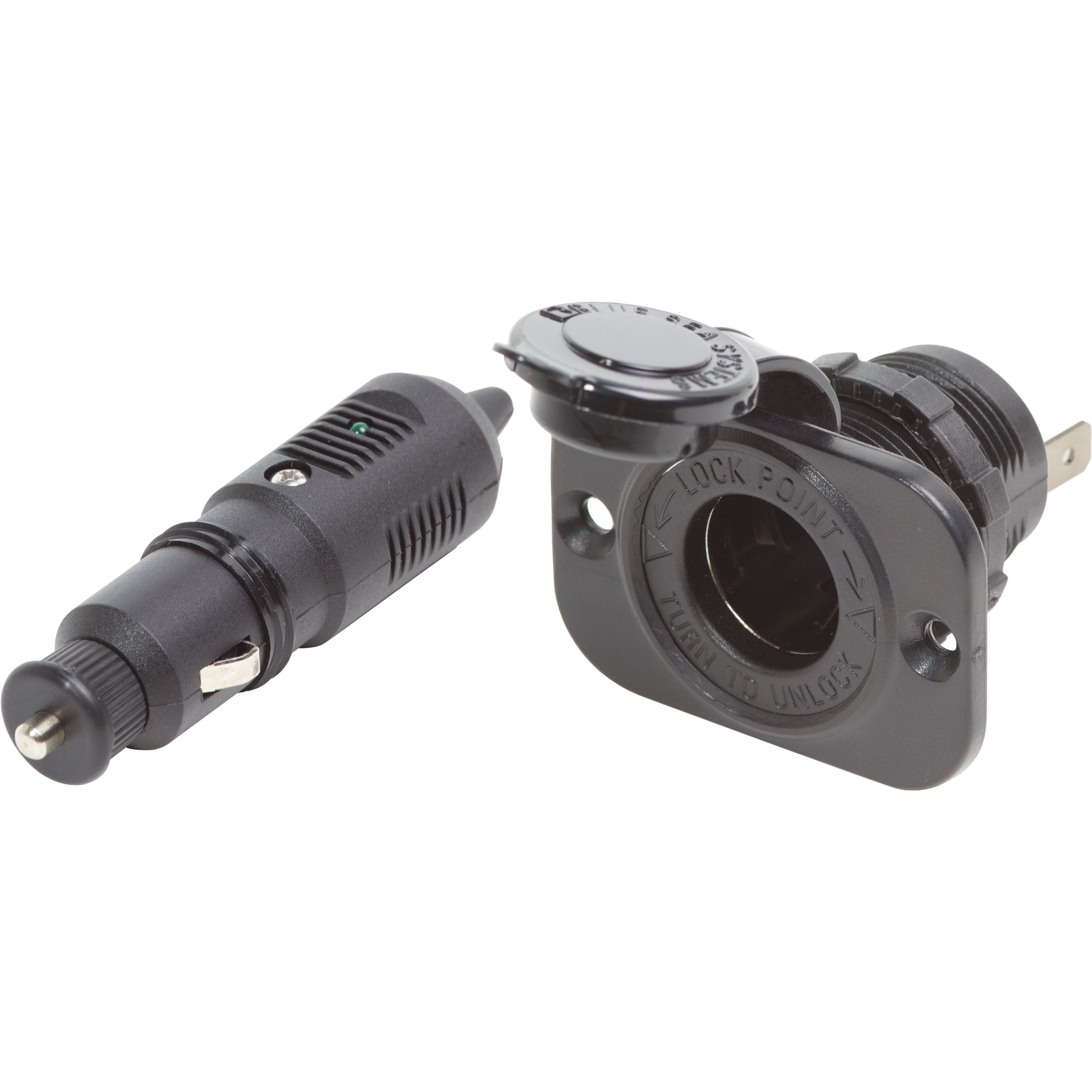 Blue Sea Systems 1015-BSS 12-Volt Plug with Dash Socket