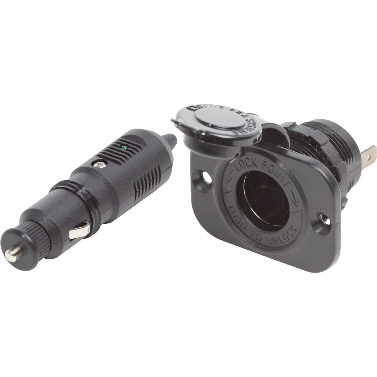 Blue Sea Systems 1015-BSS 12-Volt Plug with Dash Socket