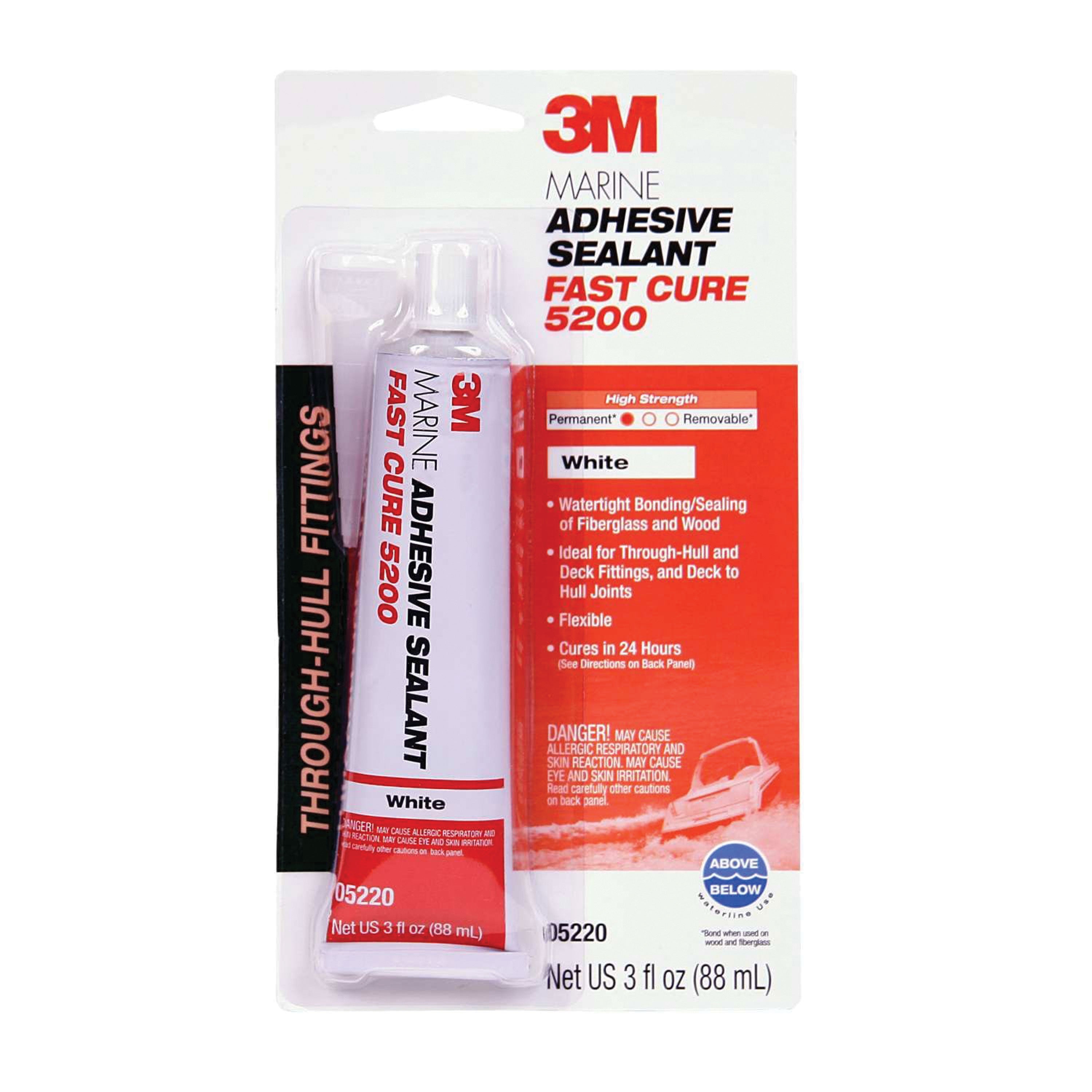 3M 05220 Marine Adhesive Sealant 5200 Fast Cure - 3 oz.