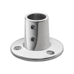 Whitecap S-1468C 90Â° Round Base Rail Fitting with Set Screw - 7/8" Tube x 2-5/8" Dia., CP/Zamac