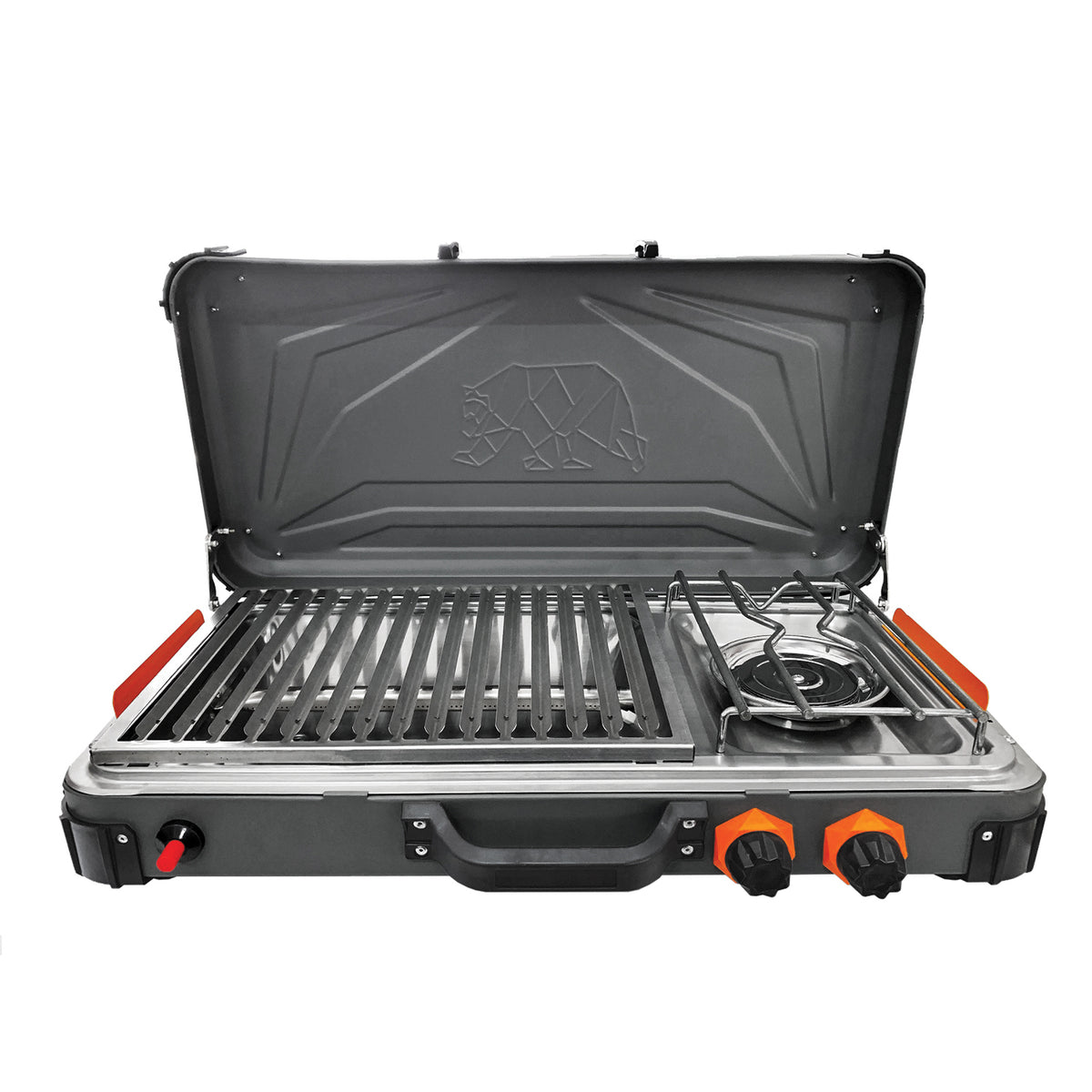 Kuma 871-KM-GBPS-GROR Grill & Burner Propane Stove - Graphite/Orange