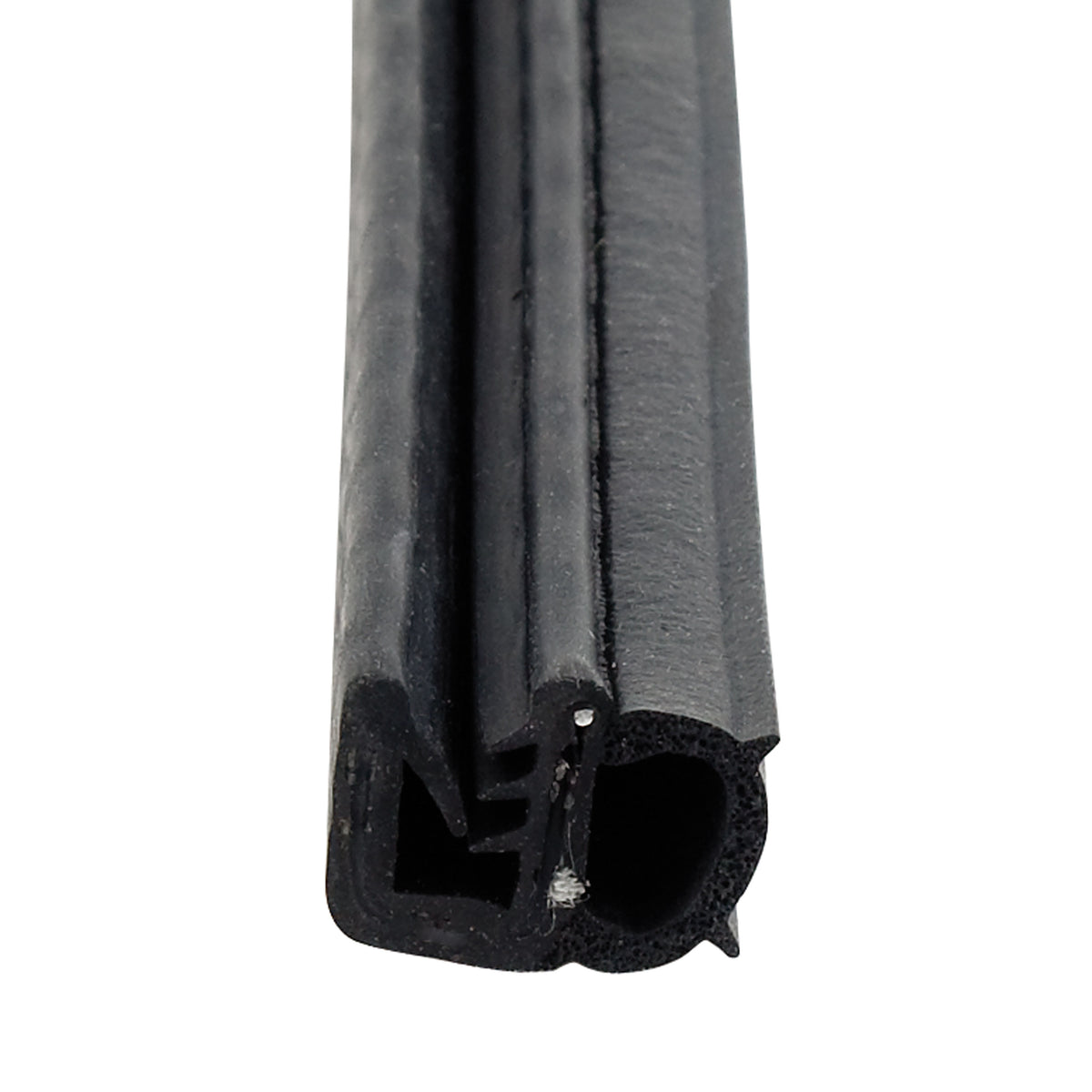 AP Products 018-1509 Single Bulb Seal with Slide-On Clip - Black, 3/4" x 7/16" x 28'