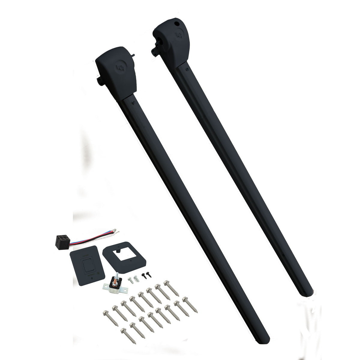 Lippert 351396 Solera Standard Power Hardware Kit, Flat Speaker Head - Black