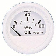Faria 13102 Dress Pressure Gauge (80 PSI) - 2", White