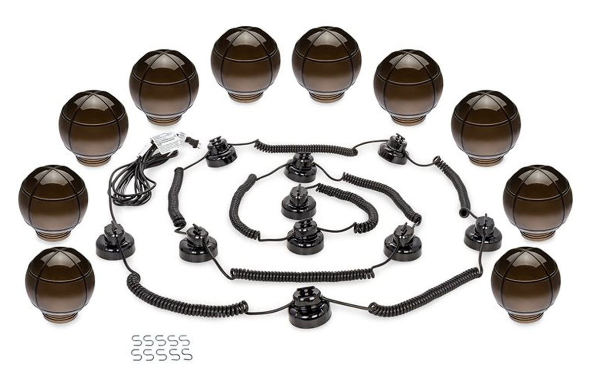 Camco 42771 Outdoor Globe Light Set - 10 Globes, Bronze
