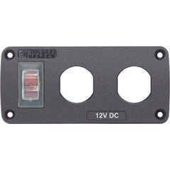Blue Sea Systems 4364-BSS Panel ACC H2O 2 SOCKET BLANK