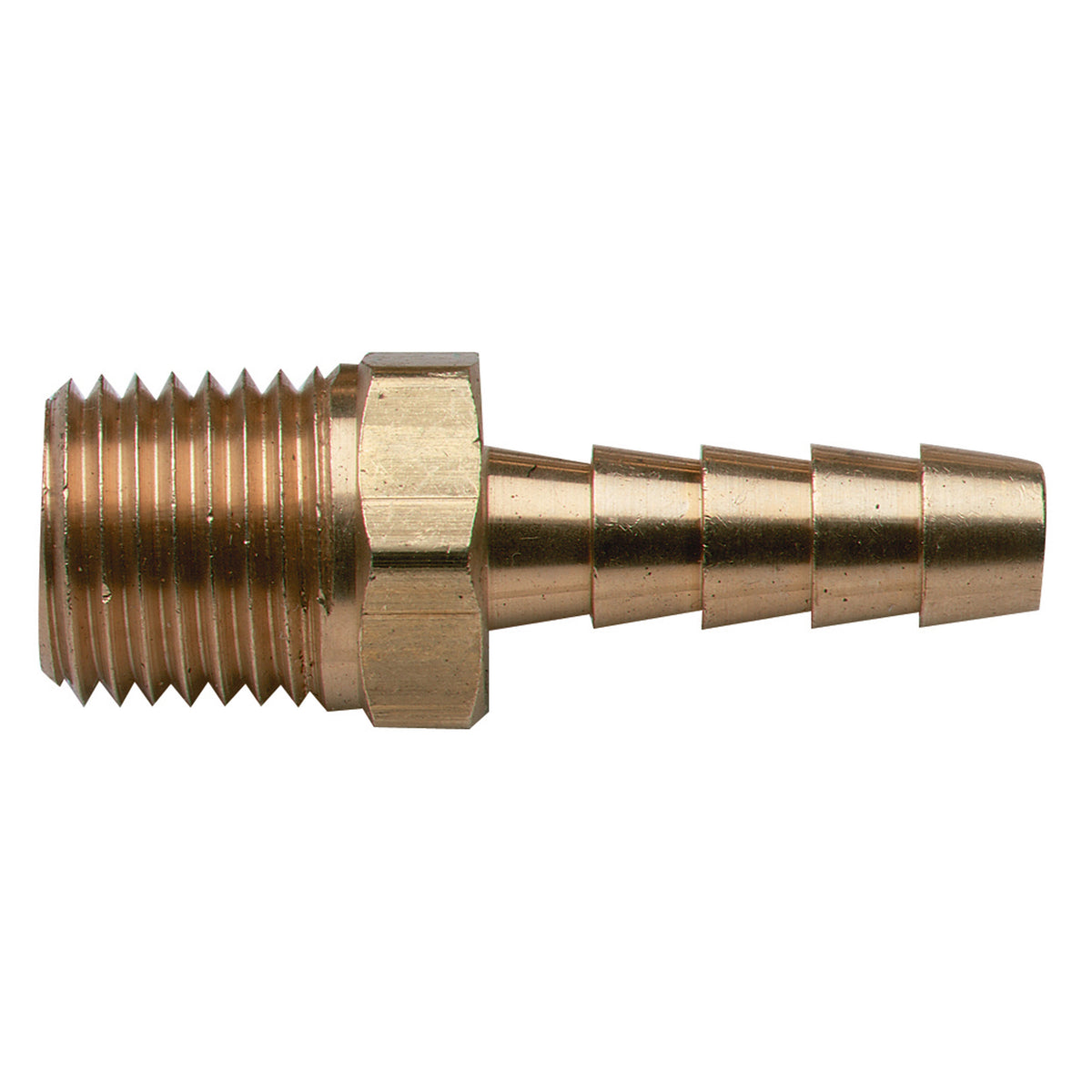 Moeller 033433-10 Brass Hose Barb - 1/8" NPT x 1/4" Brass Barb