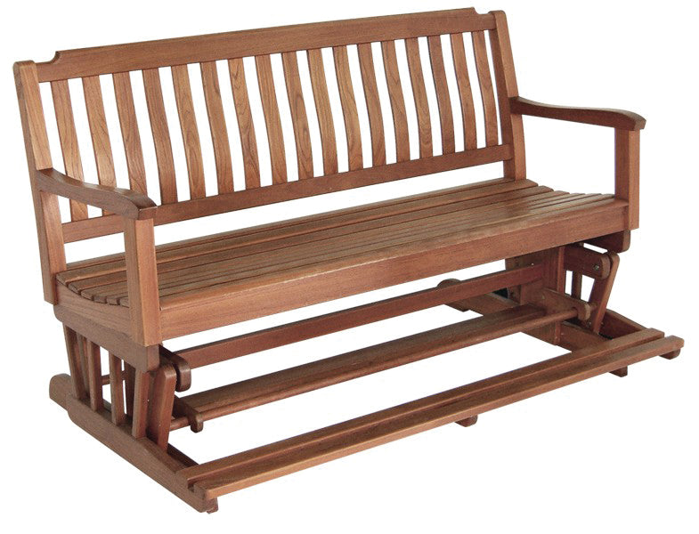Whitecap 60094 Teak Glider Bench with Built In Footrest