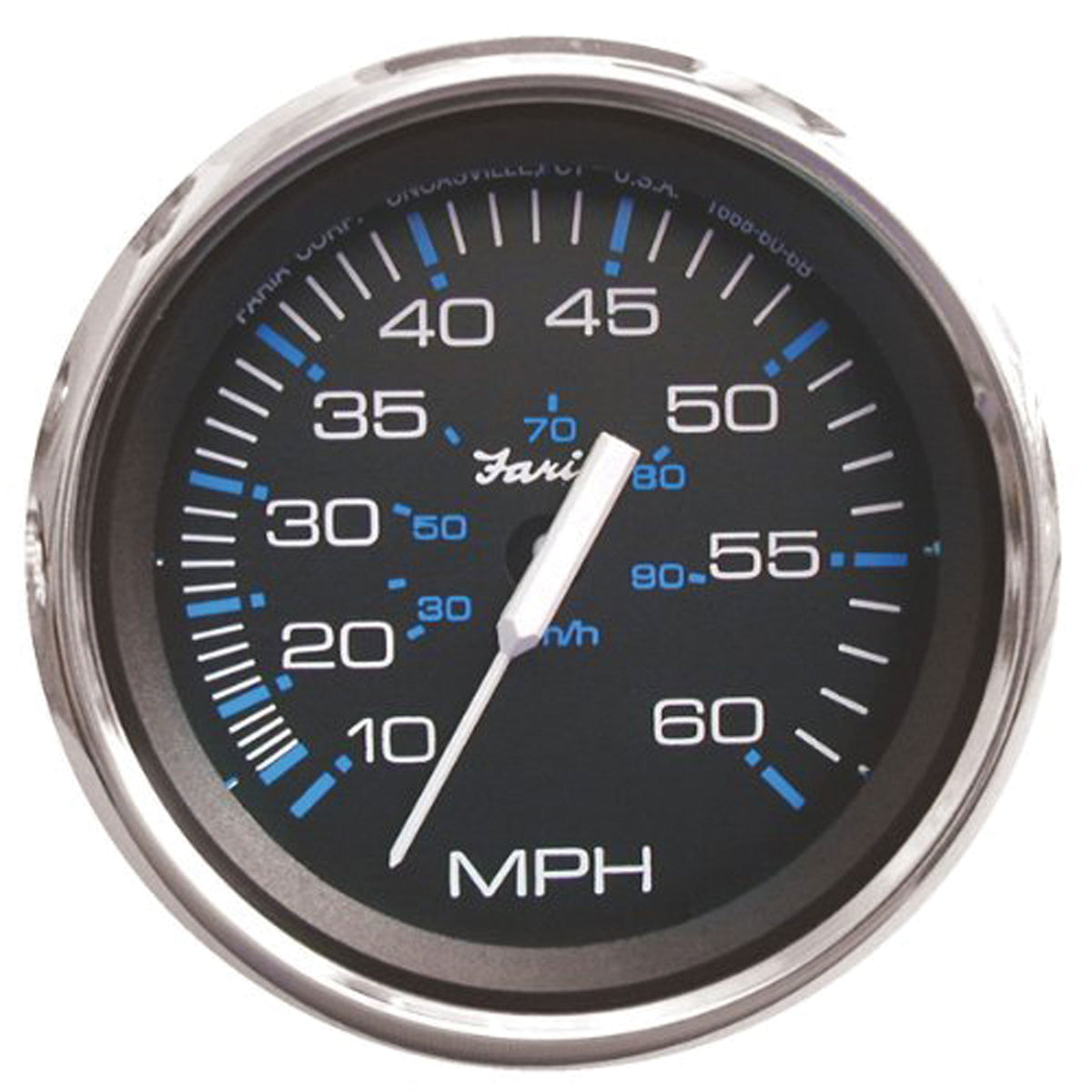 Faria 33704 Chesapeake Stainless Steel Speedometer (60 MPH) Pitot - 4", Black