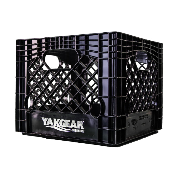 YakGear BMC13 Square Milk Crate - 13" x 13", Black