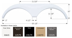 Icon 14174 Tandem Axle Fender Skirt FS763 for Heartland 5th Wheel Travel Trailer - Black