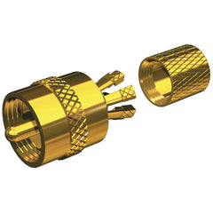 Shakespeare Marine PL-259-CP-G Centerpin PL Connector - Gold-Plated, PL-259 Connector for RG-8X or RG-58/AU Coax