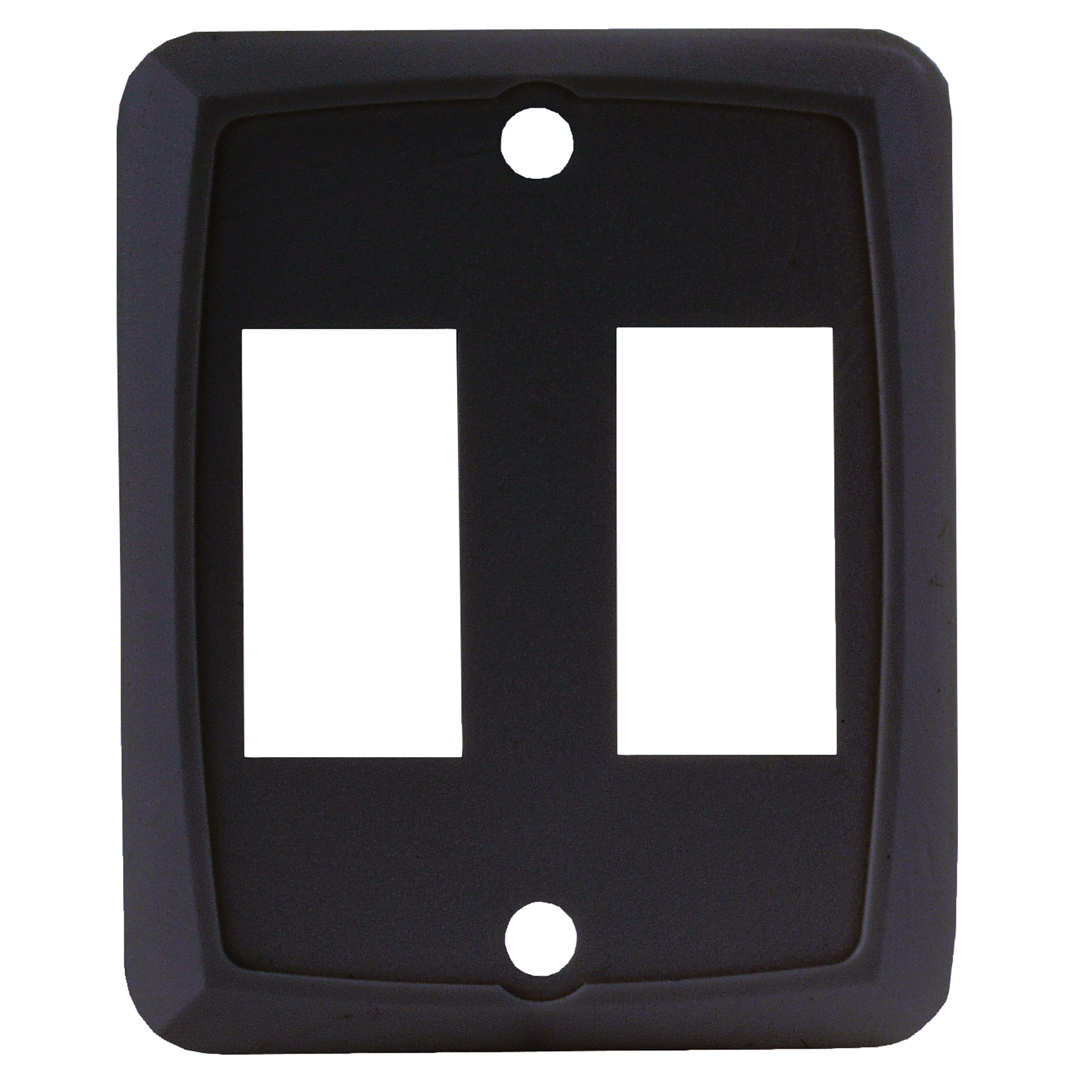 JR Products 12885 Double Switch Face Plate - Black