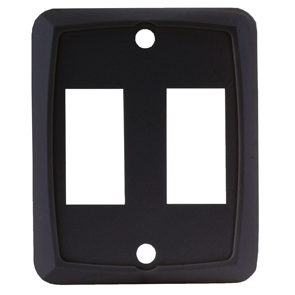 JR Products 12885 Double Switch Face Plate - Black