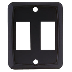 JR Products 12885 Double Switch Face Plate - Black