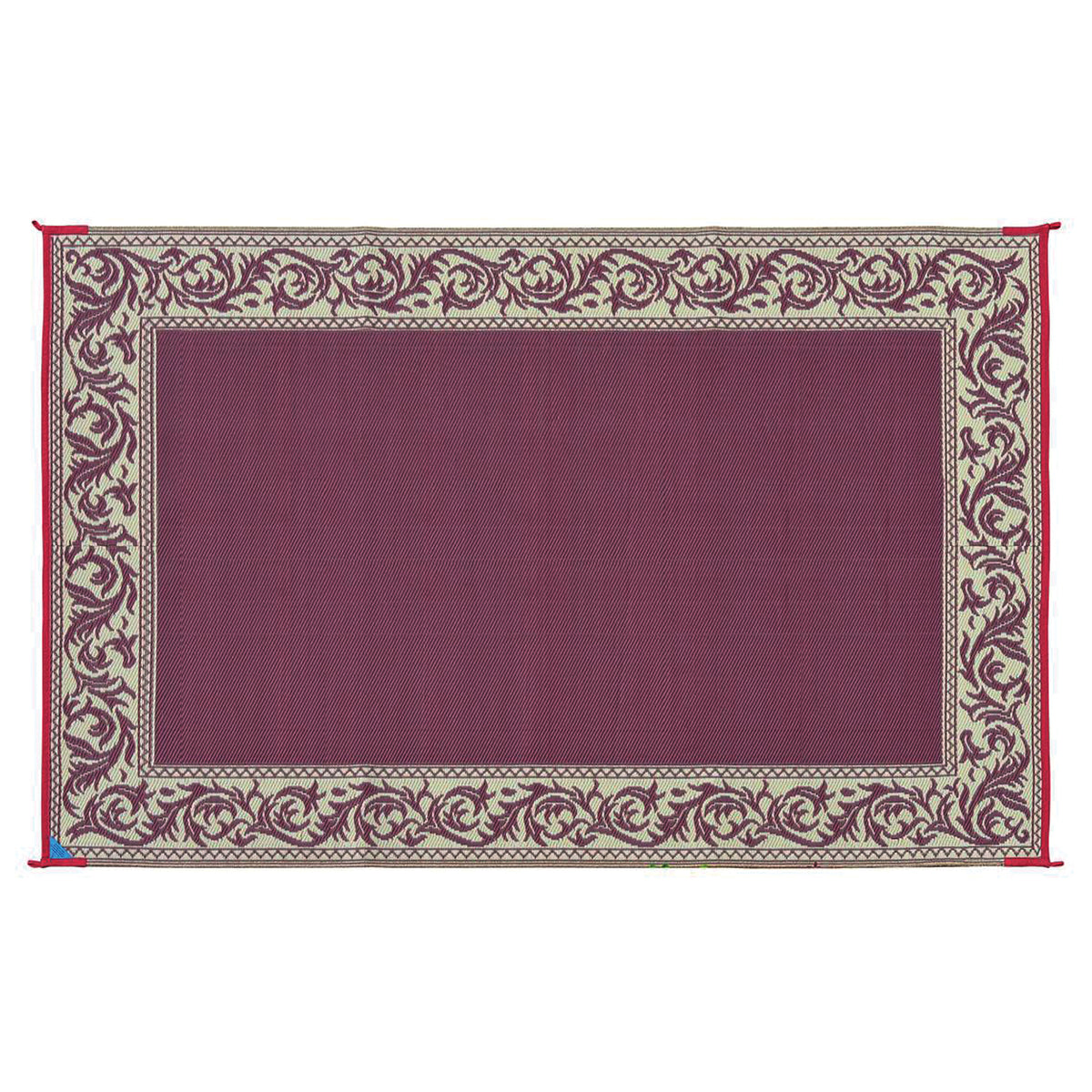 Ming's Mark RD5 Stylish Camping Reversible Classical Patio Mat - 6' x 9', Burgundy/Beige