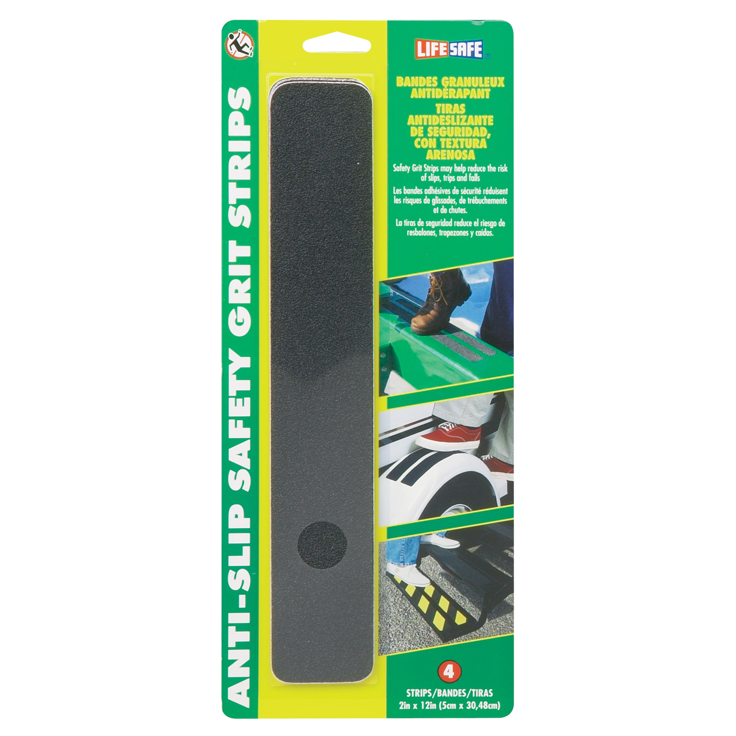 Life Safe RE629BL Anti-Slip Safety Grit Strip - 6 in. x 21 in.