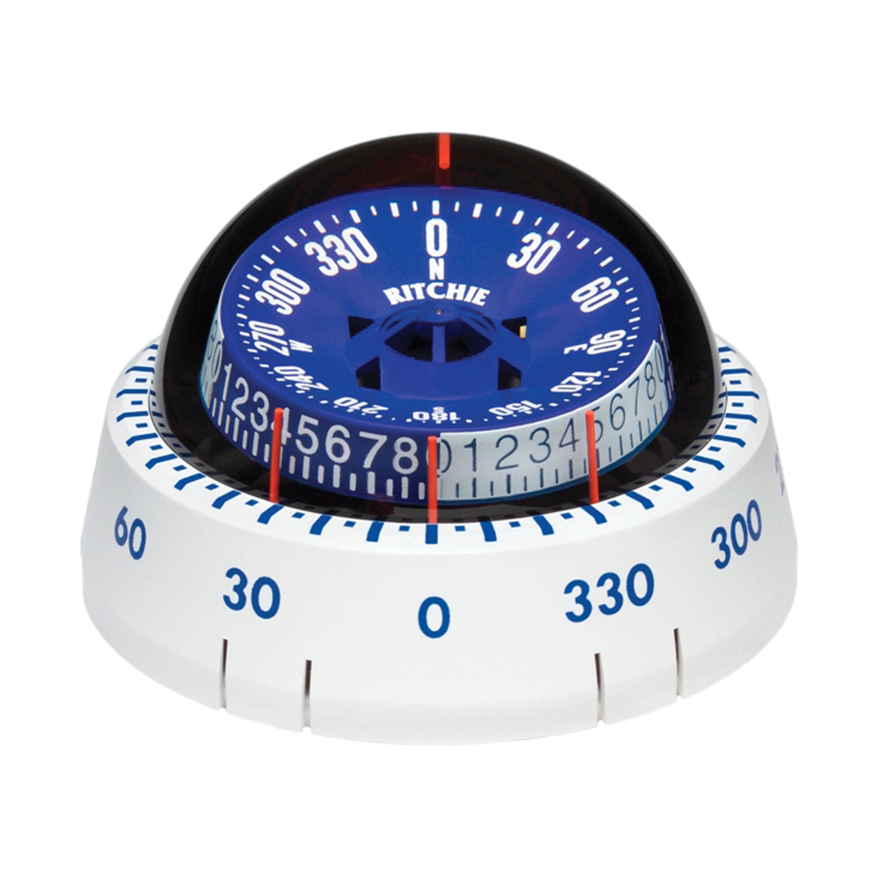 Ritchie Navigation XP-98W Tactician X-Port Surface Mount Compass - White with Blue Dial