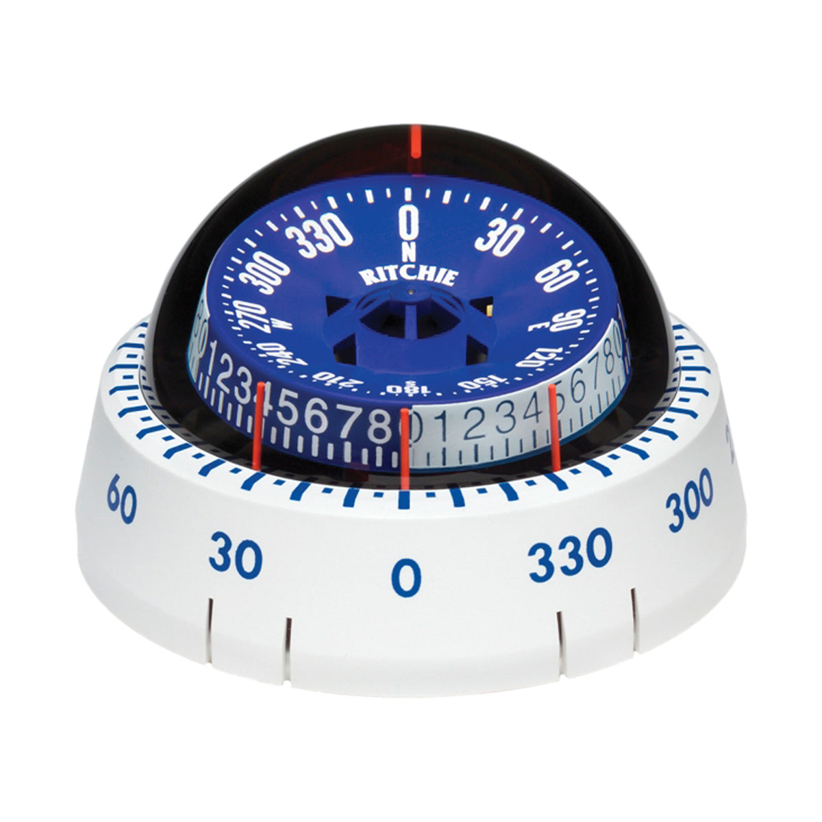 Ritchie Navigation XP-98W Tactician X-Port Surface Mount Compass - White with Blue Dial
