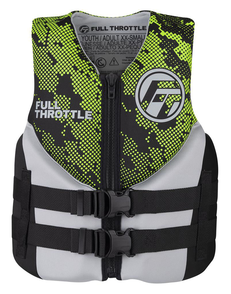 Full Throttle 142400-400-009-22 Junior Hinged Life Jacket - Green