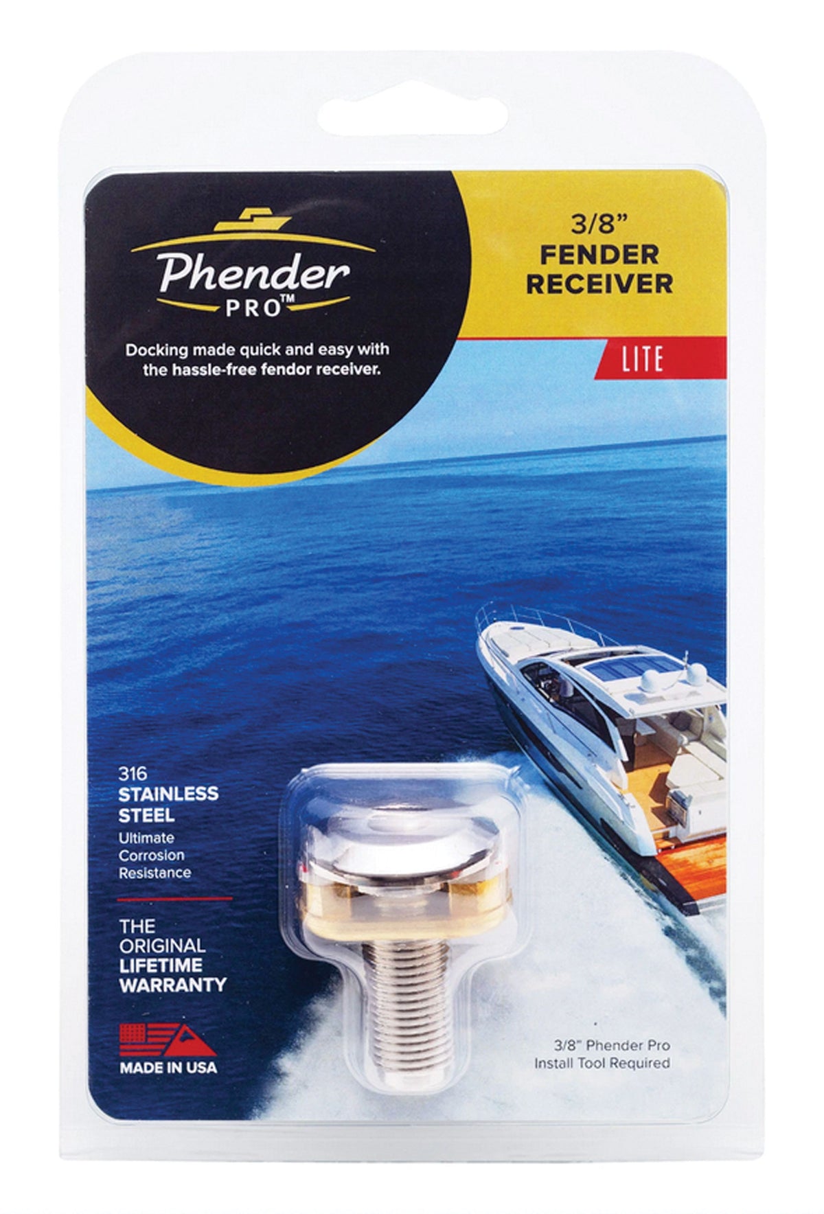 Phender Pro BSPA-1185 Quick Release Fender Receiver - 3/8"