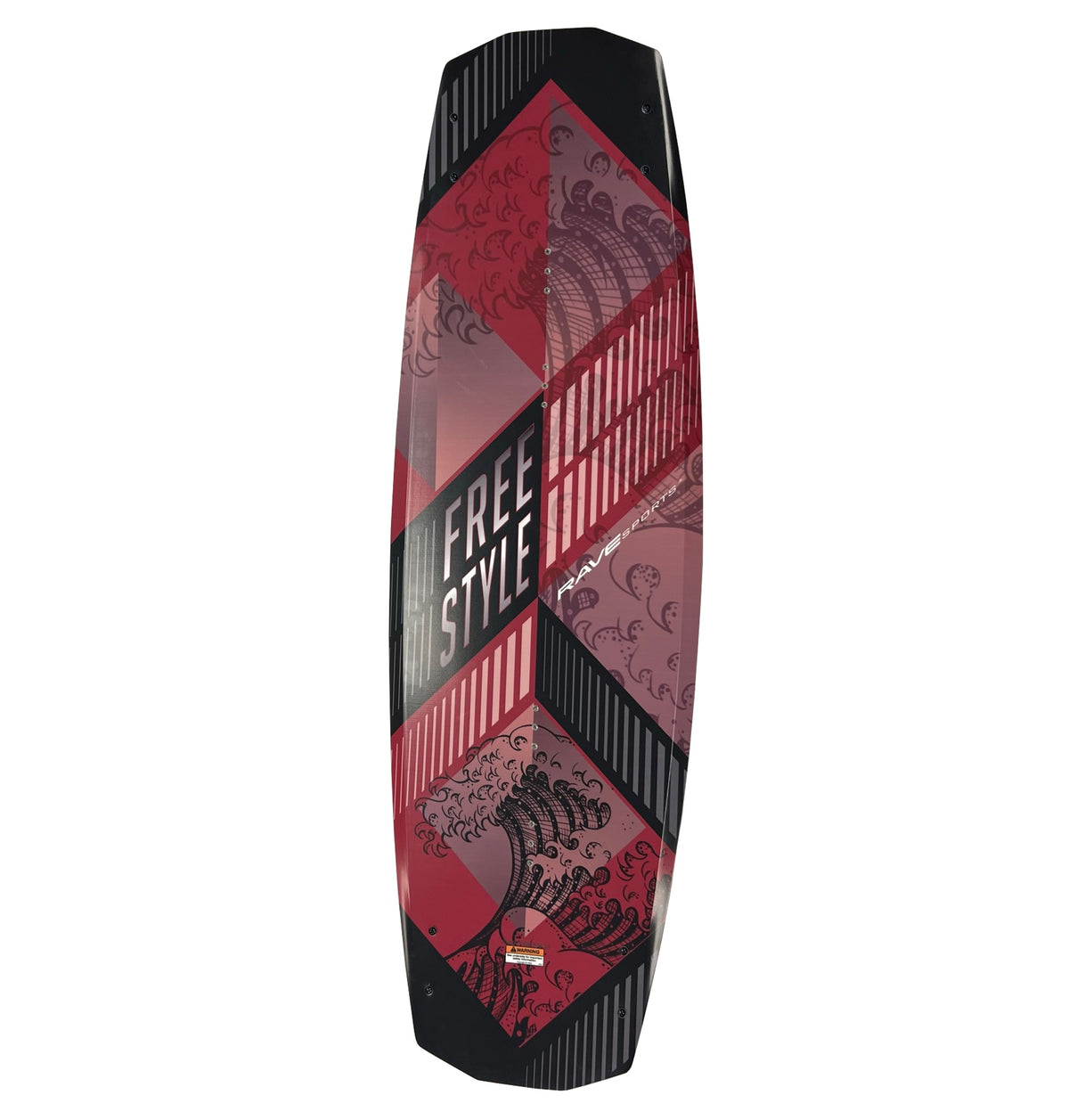 RAVE Sports 03060 Freestyle Red Wakeboard and Binding Package