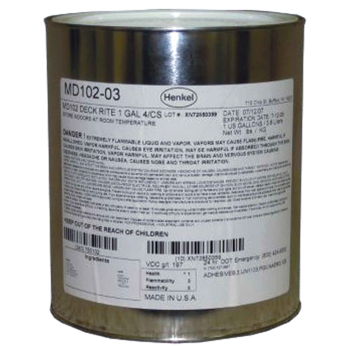 DeckRite MD-102LV Marine Vinyl Adhesive - Solvent Based, 1 Gallon