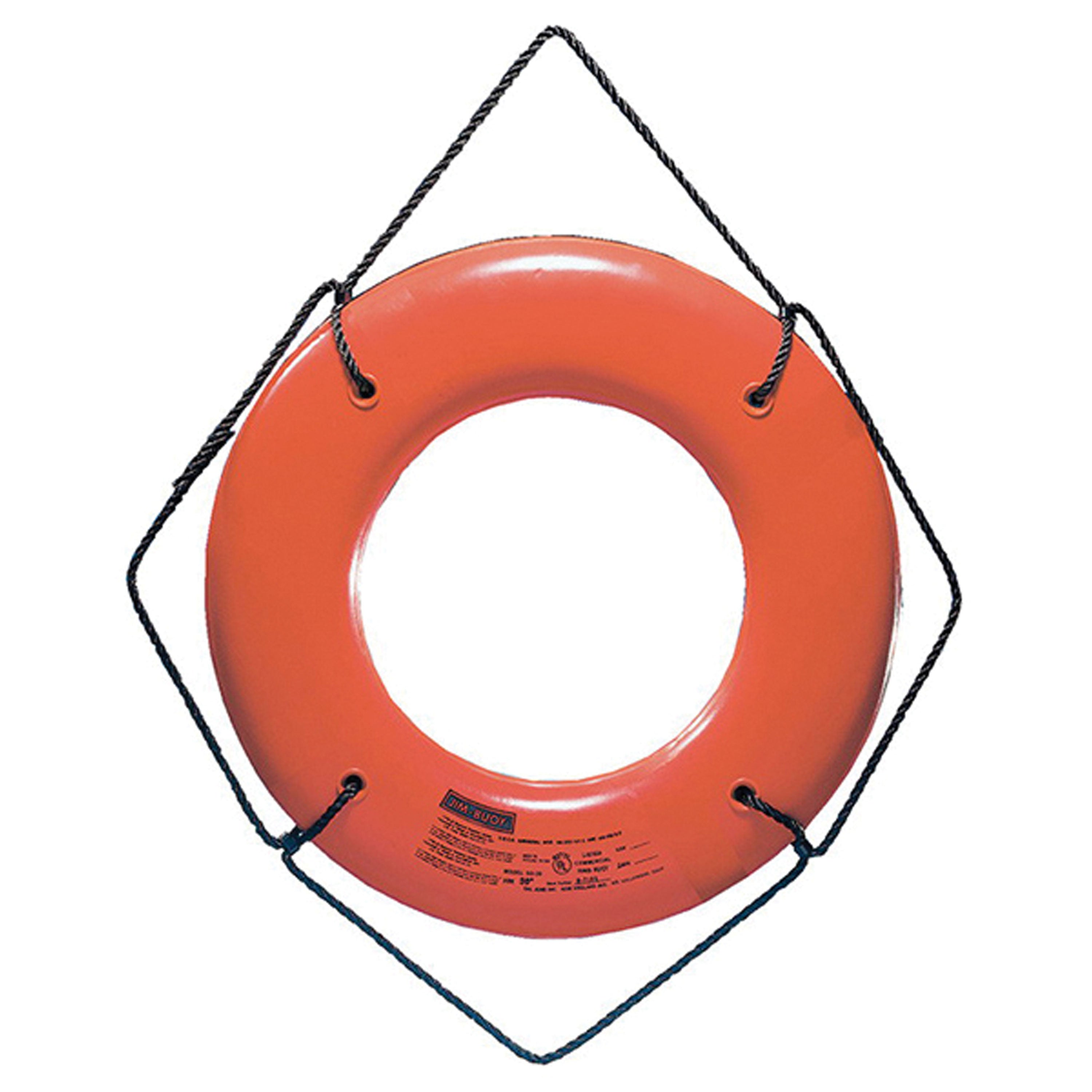 Jim-Buoy JBO-X-30 JBX-Series Life Ring without Beckets - 30", Orange