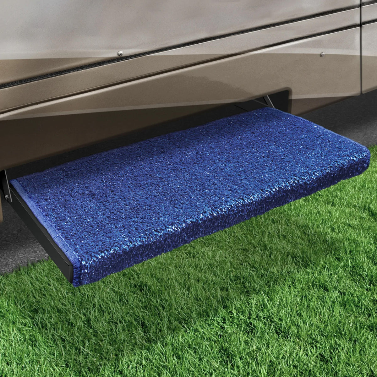 Prest-O-Fit 2-1051 Jumbo Wraparound+Plus RV Step Rug - 23", Imperial Blue