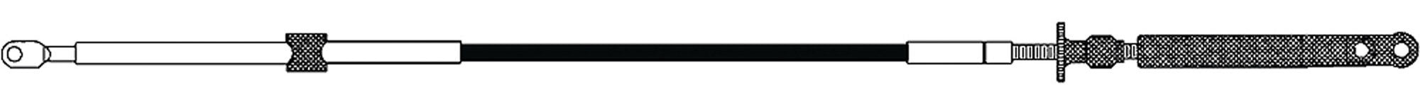 Uflex C4X09 Standard Control Cable with C4 Stroke 3.1" (80mm) for BRP/Evinrude (Pre-1979) - 9'