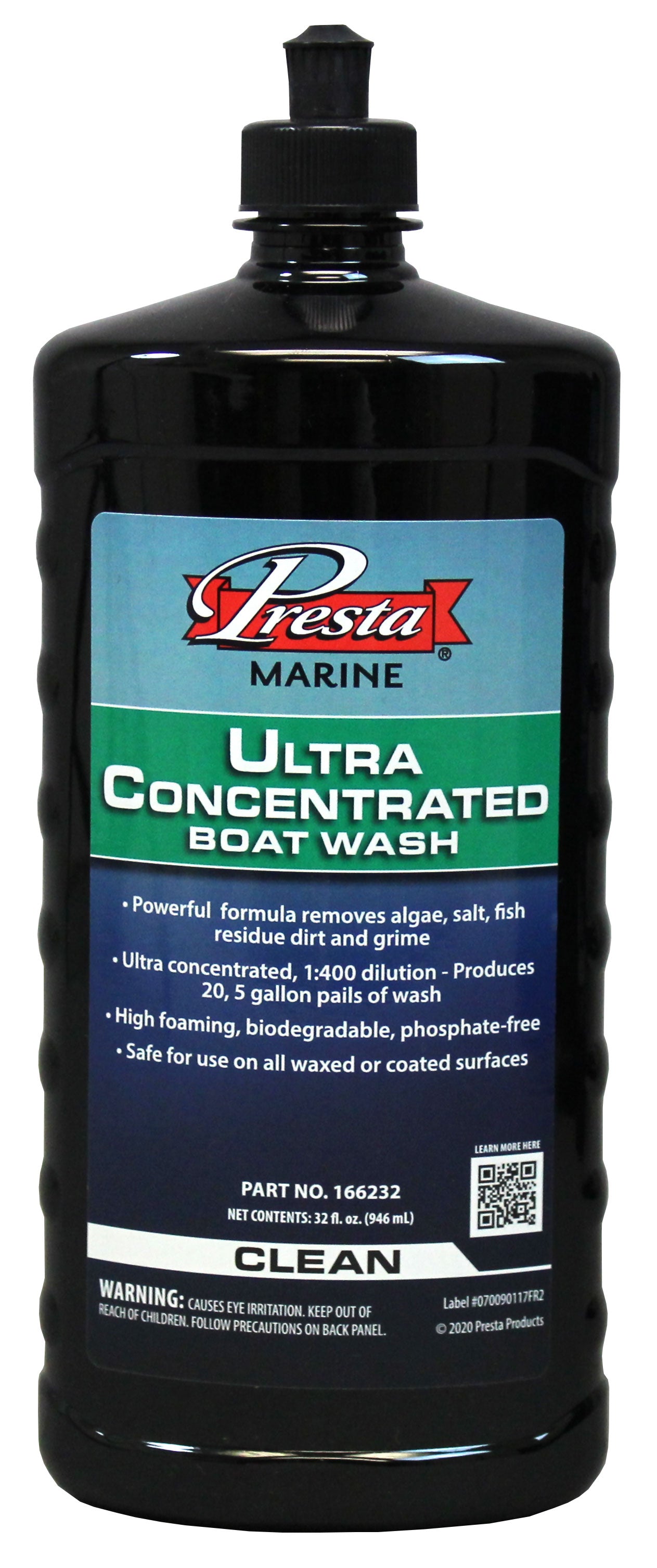 Presta 166232 Ultra Concentrated Boat Wash for Waxed or Coated Surfaces - 32 Oz.