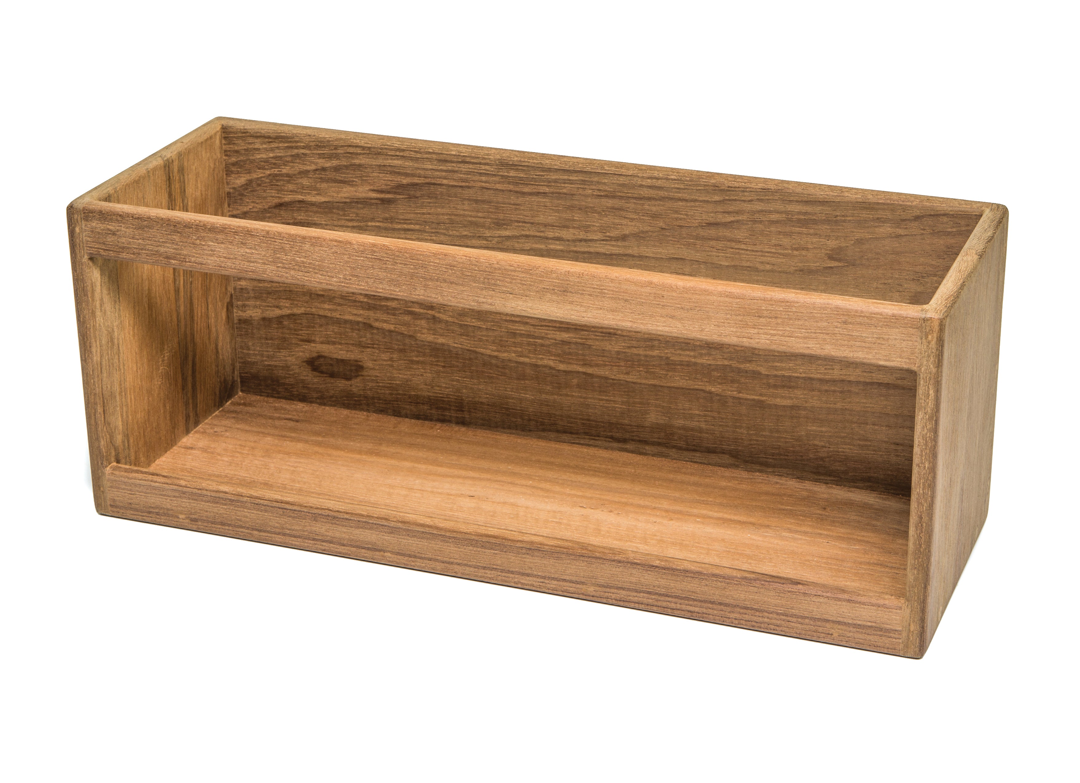 Whitecap 62514 Teak Paperback Book / VHS Cassette Rack