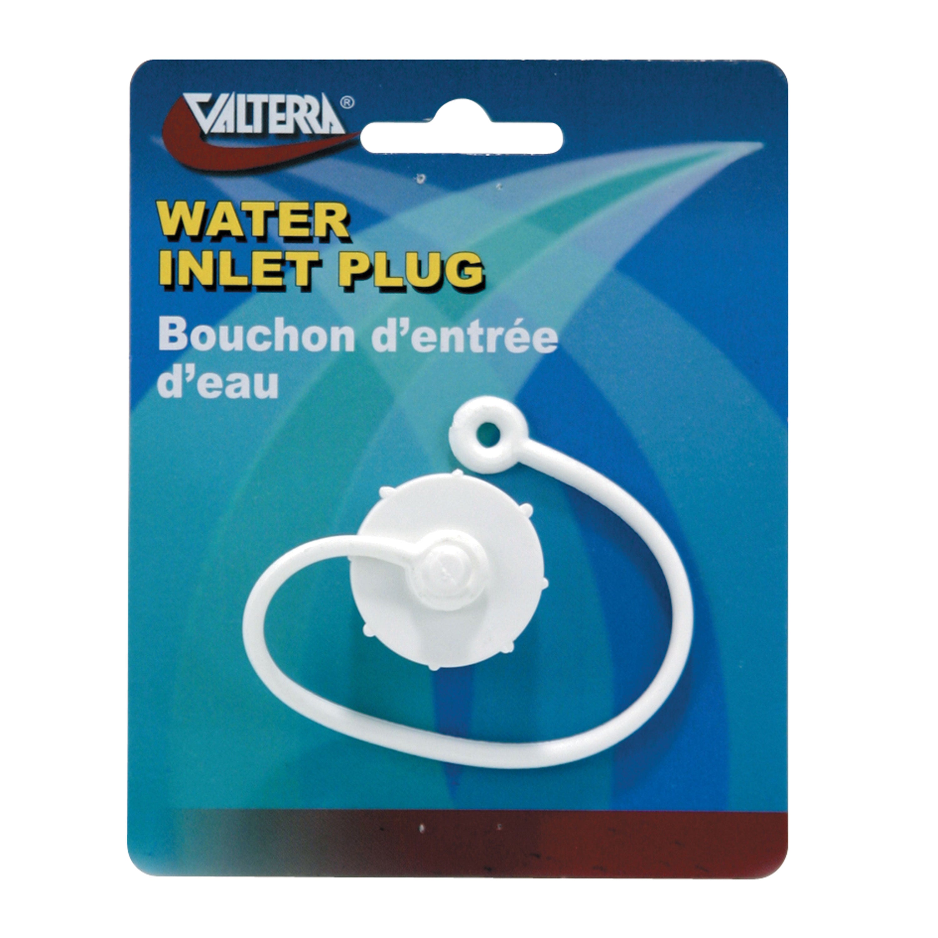 Valterra T1020-1EVP EZ Coupler Hose Plug with Strap - 3/4" Male Thread, Off White, Carded