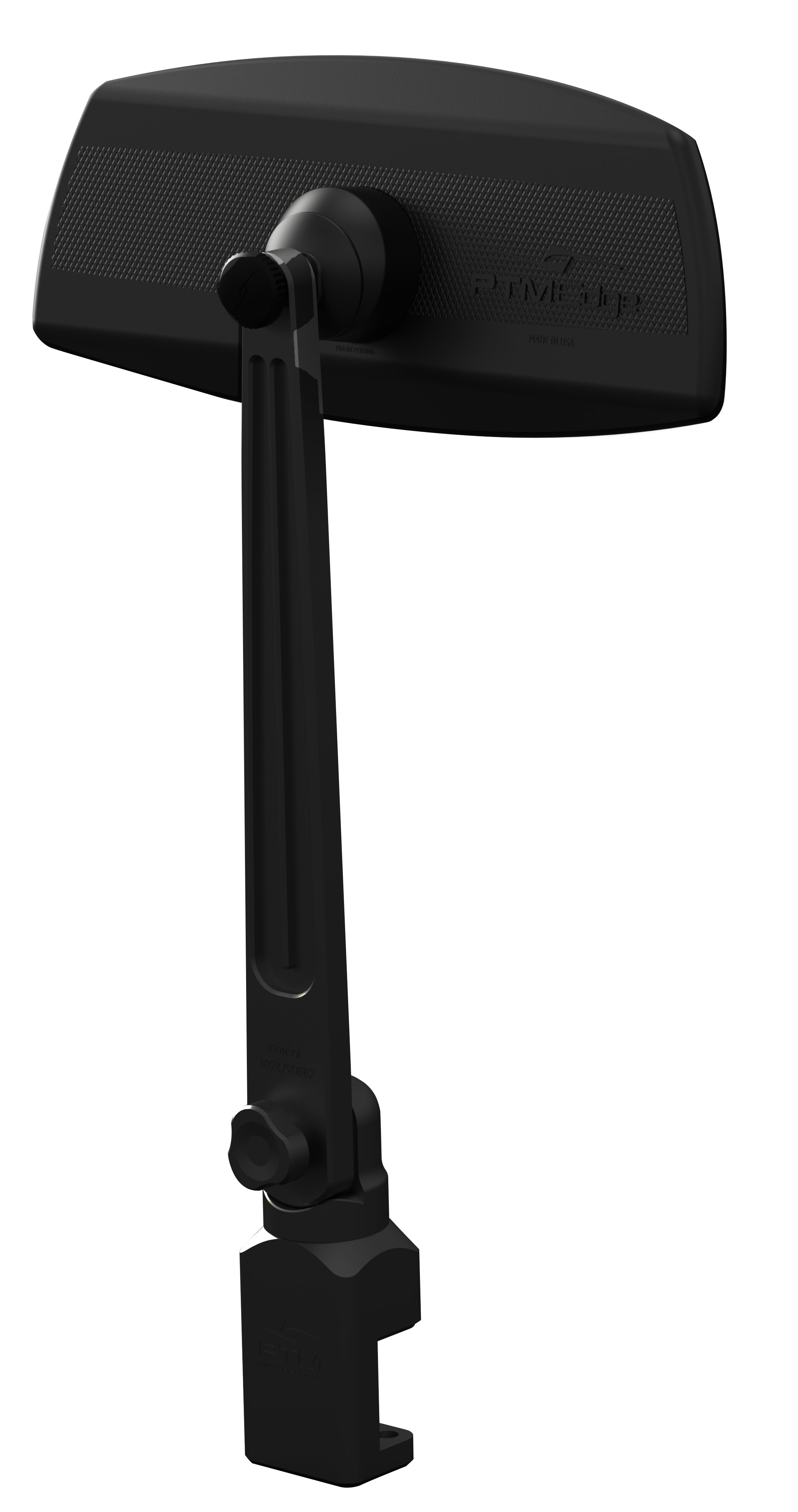 PTM Watersports P13157-200TEBBK Rail Mount Pontoon Mirror System Pro - Midnight Black
