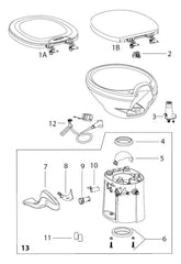 Thetford 42138 Base Kit High Bone Style II