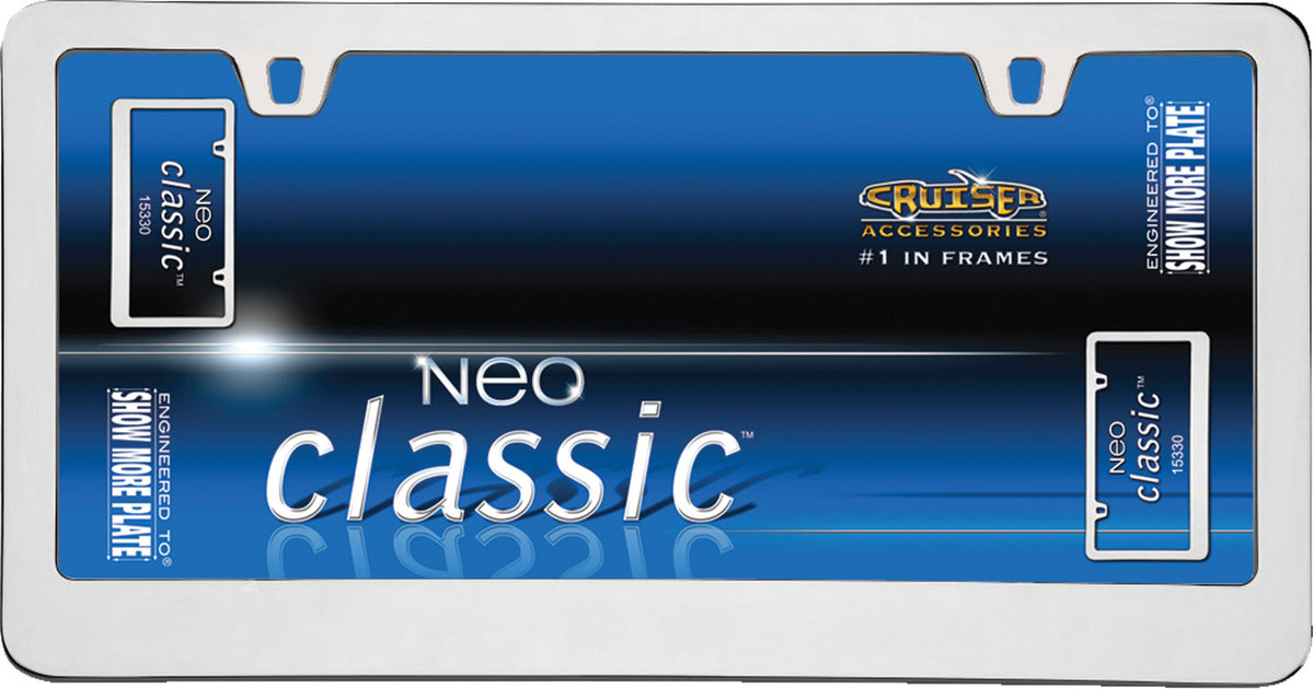 Cruiser Accessories 15330 License Plate Frame - Neo Classic, Chrome