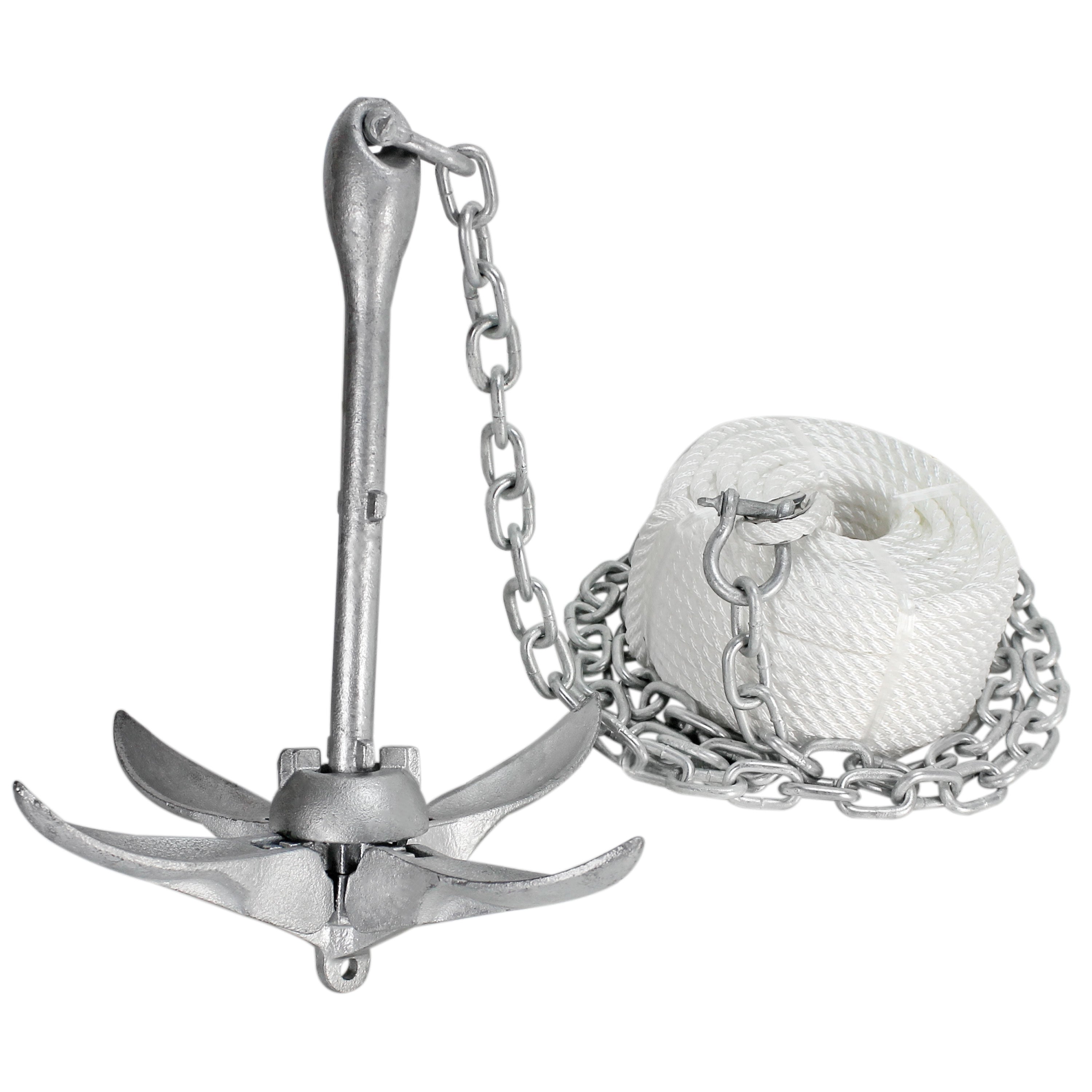 Extreme Max 3006.6705 BoatTector Complete Grapnel Anchor Kit for Small Boats, Jon Boats, Flat Bottoms, Inflatable Boats, etc. - 5.5 lbs.