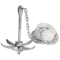 Extreme Max 3006.6705 BoatTector Complete Grapnel Anchor Kit for Small Boats, Jon Boats, Flat Bottoms, Inflatable Boats, etc. - 5.5 lbs.