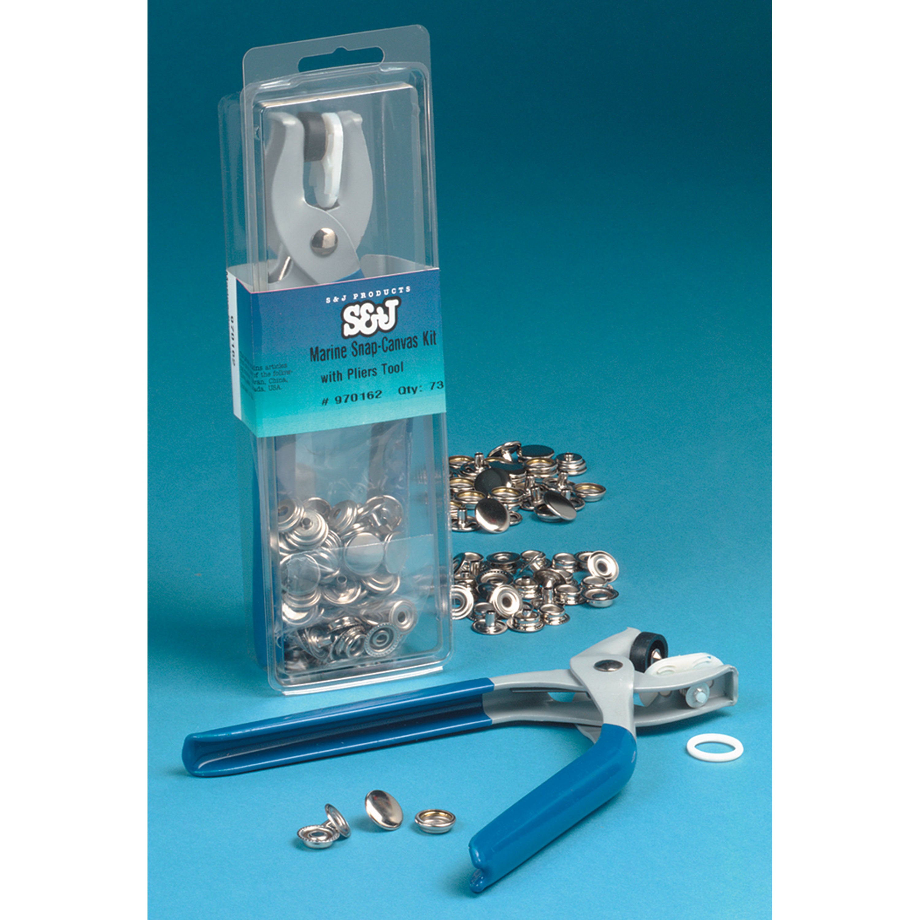 HandiMan Marine 970162-EA Marine Canvas Snap Fasteners and Plier Kit - 73-Piece Set