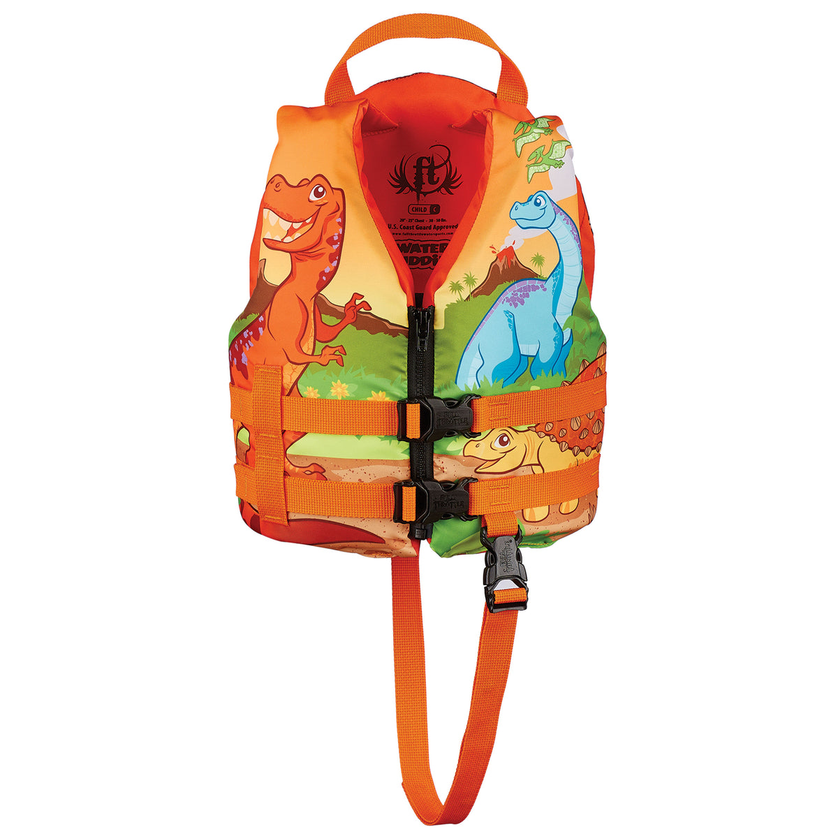Full Throttle 104300-200-001-15 Child Water Buddies Vest - Dinosaur