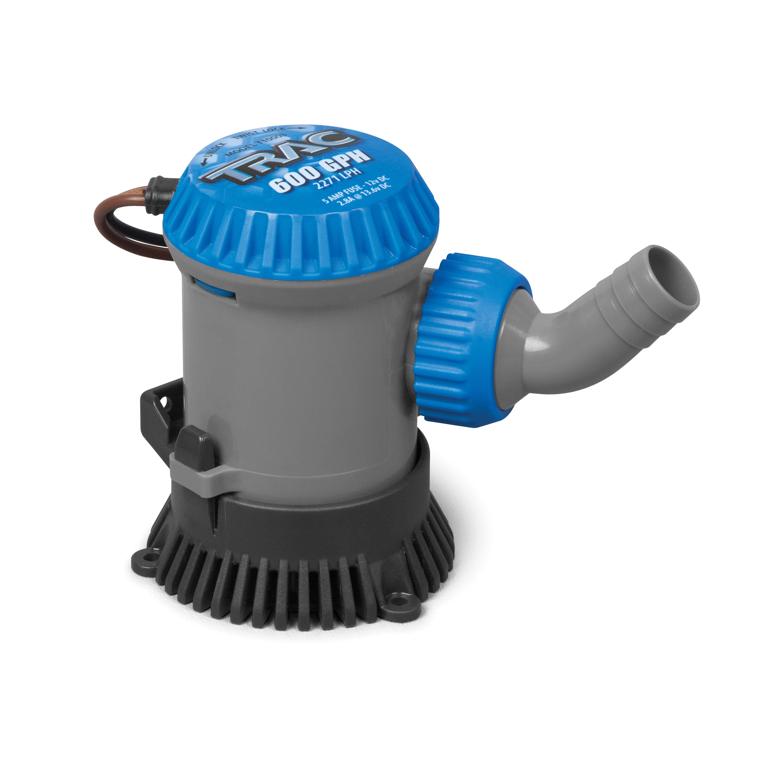 TRAC Outdoors T10016 600 GPH Thru-Hull Pump