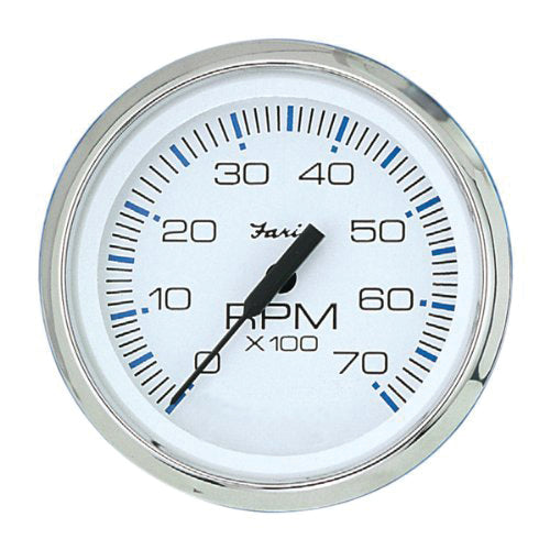 Faria 33817 Chesapeake Stainless Steel Tachometer (7000 RPM) - 4", White