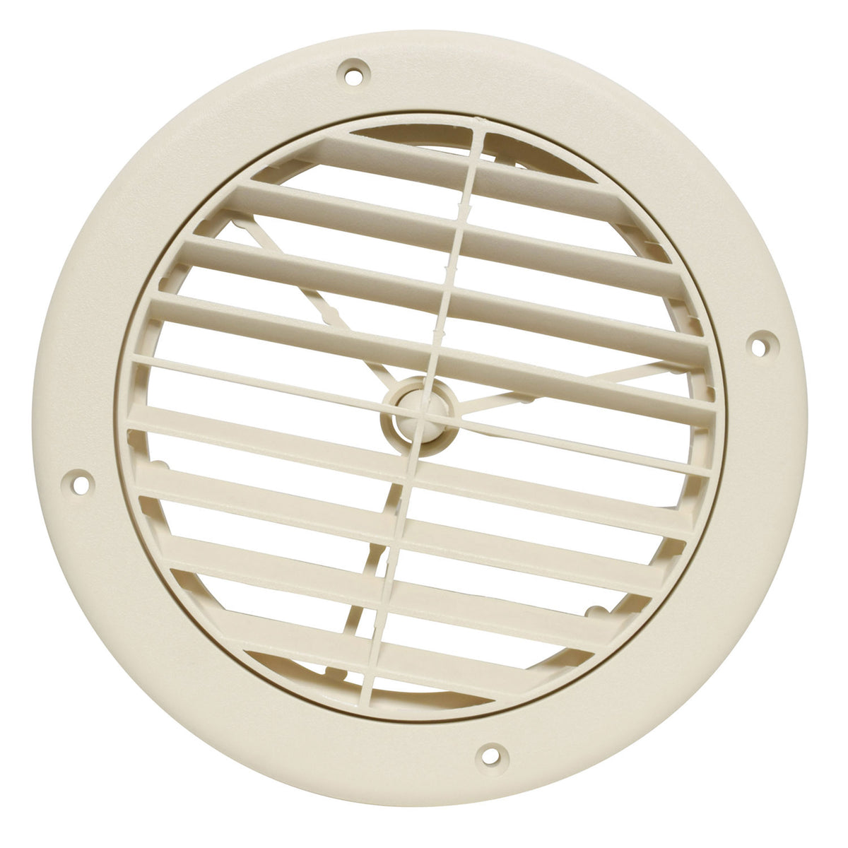 Valterra A10-3362VP Heating and A/C Register with 360° Rotation (No Damper) - 5-1/8" ID x 7" OD, Beige