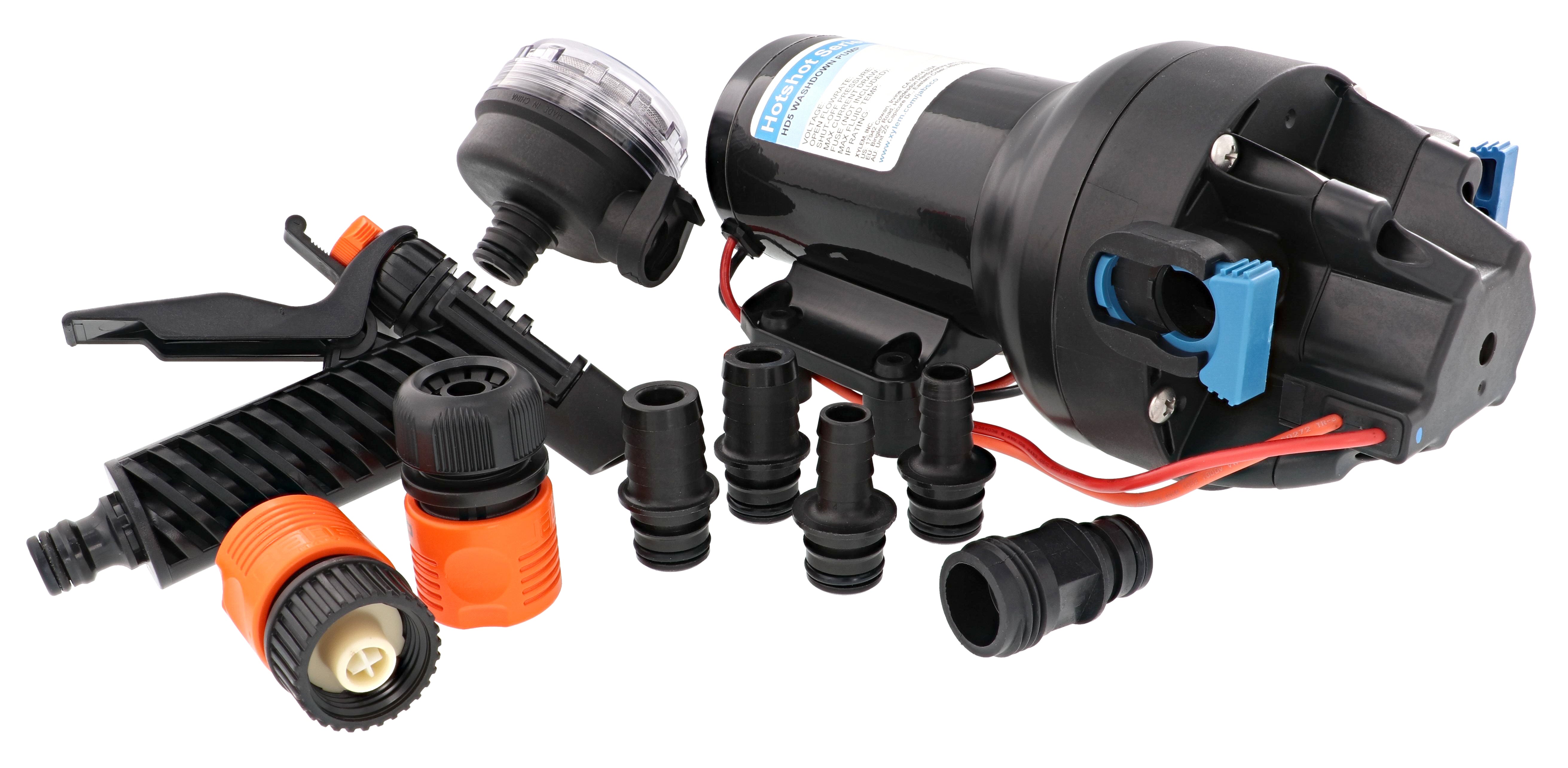 Jabsco P501J-119N-3A HotShot HD5 Marine Washdown Pump - 12V, 5 GPM, 70 PSI Shut-Off