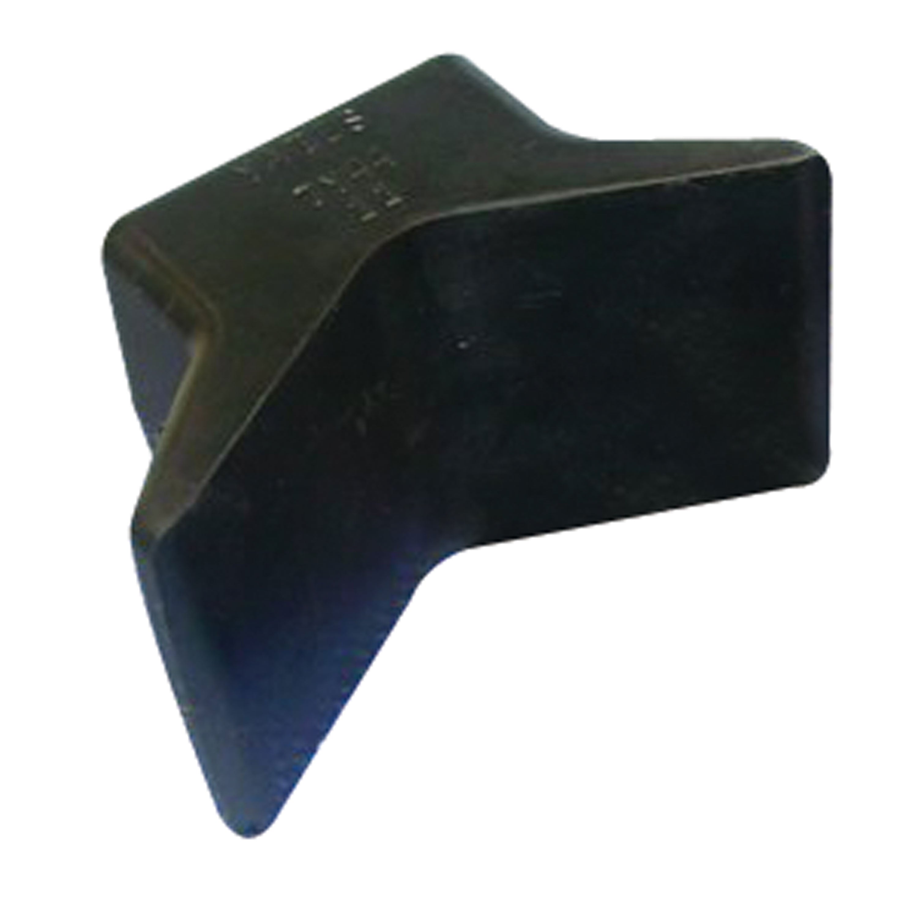 C.H. Yates 7Y44-4 Black Rubber Molded 'Y' Bow Stop - 4 in. x 4 in. x 0.5 in.