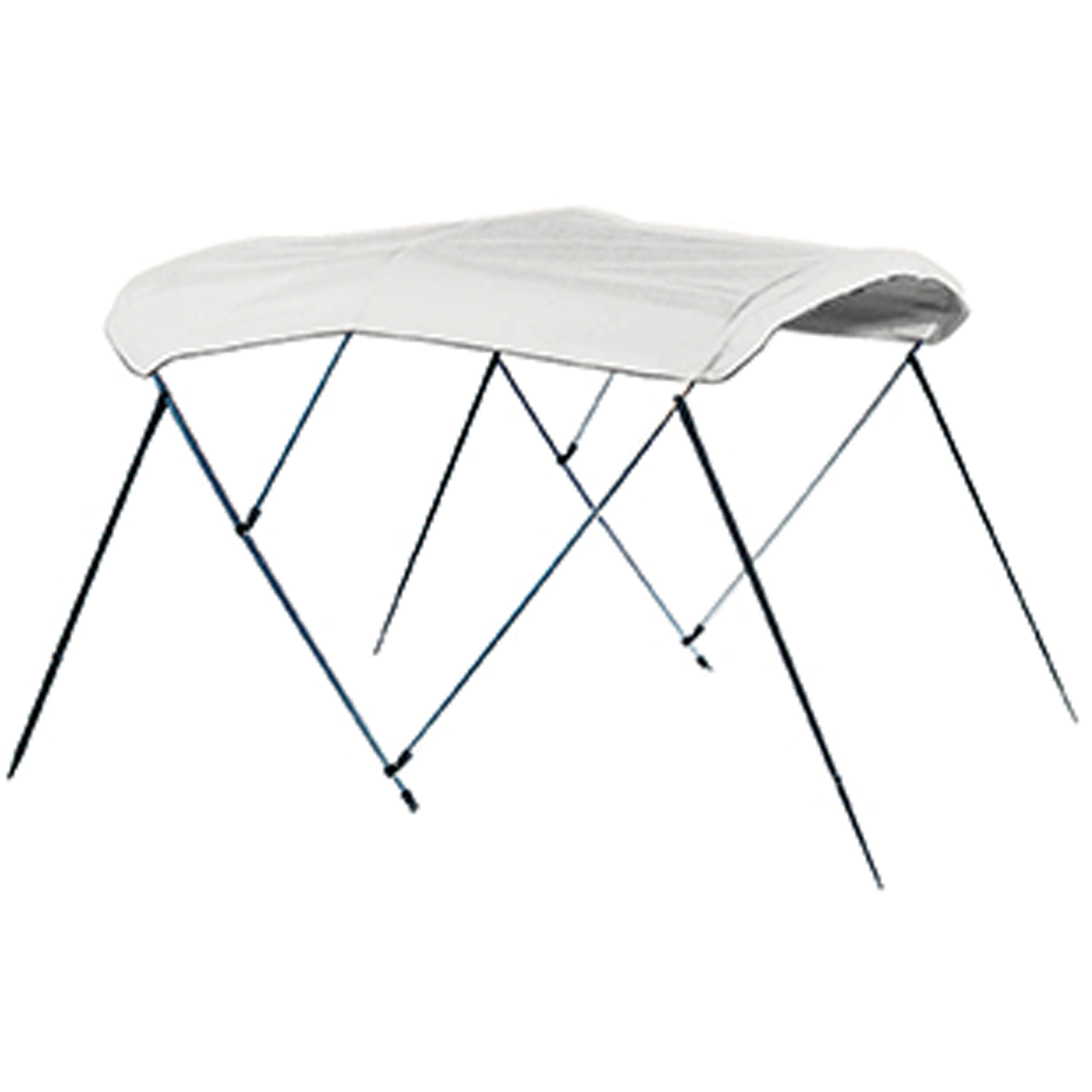 Carver 603WV Denim Backed Vinyl Canvas Bimini Top with Matching Storage Boot - Fits Frame 55603 (73"-78" W)