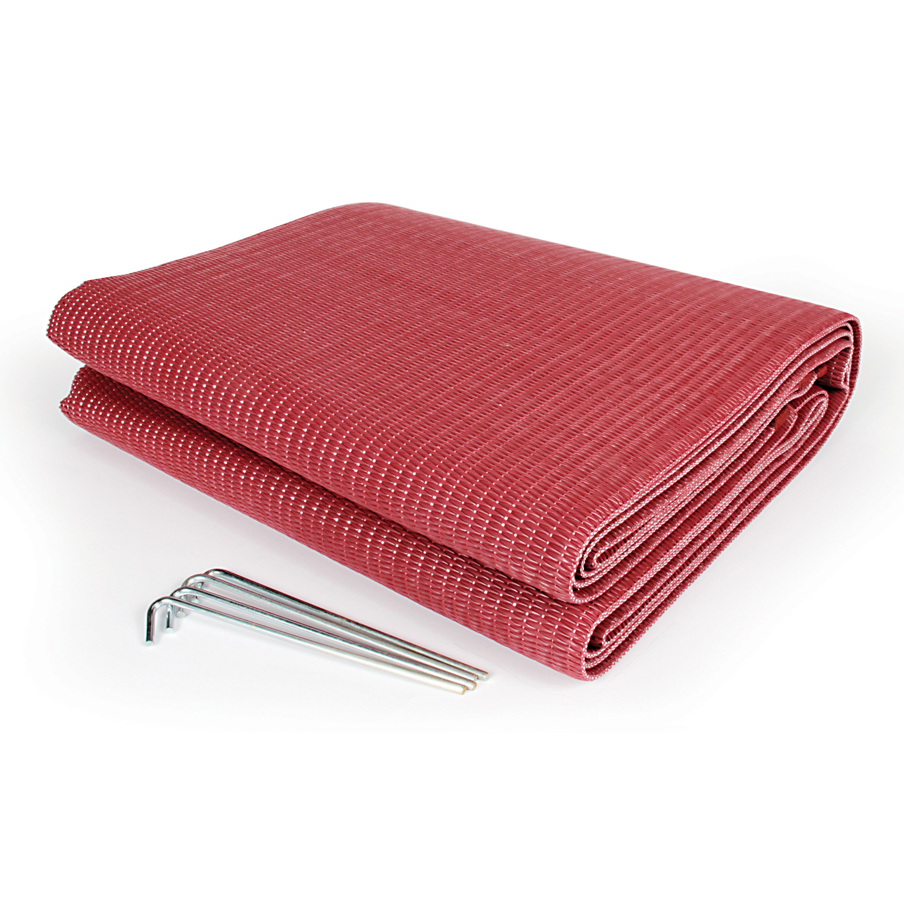 Camco 42882 Reversible Awning Leisure Mat - 6' X 9', Burgundy